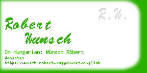 robert wunsch business card